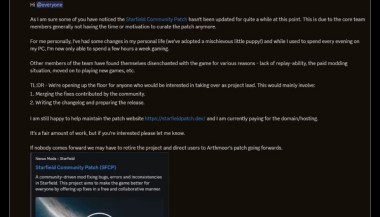 九游资讯娱乐《星空》Mod作者纷纷“弃船” 转投《上古卷轴4：重制版》