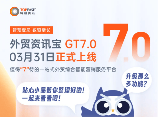 特易资讯发布外贸资讯宝GT7.0，开启外贸数据服务智能化新时代