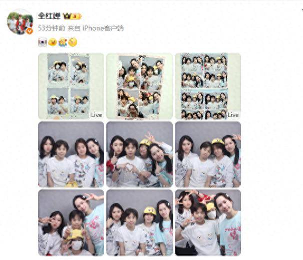 全红婵瘦了,晒与队友大头贴合照