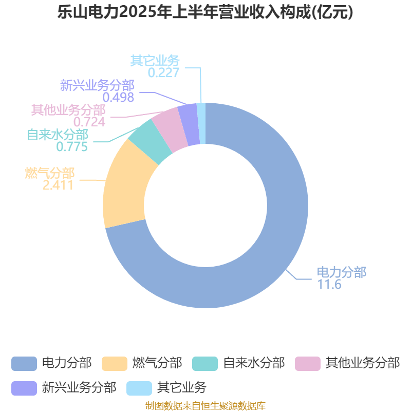 乐山电力:2025年上半年净利润790.31万元